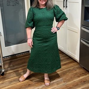 Sezane Cali Dress in Garden Green, size 8, NWOT